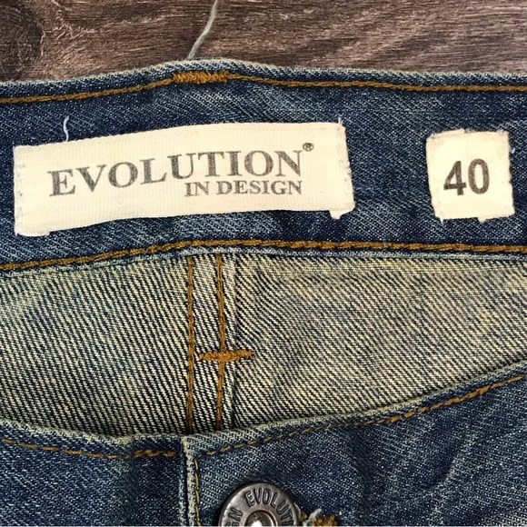 Evolution In Design Denim Artisan Men’s Distressed Blue Jean Shorts Size 40 - Picture 5 of 6